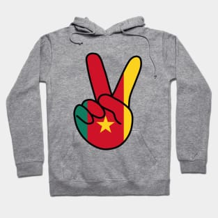 Cameroon Flag V Sign Hoodie